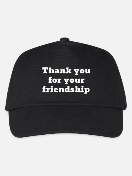 Danke für deine Freundschaft - Kinder Basecap - Schwarz
