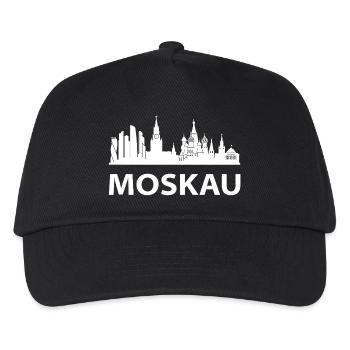 Moskau Skyline - Kinder Basecap - Schwarz - Vorne