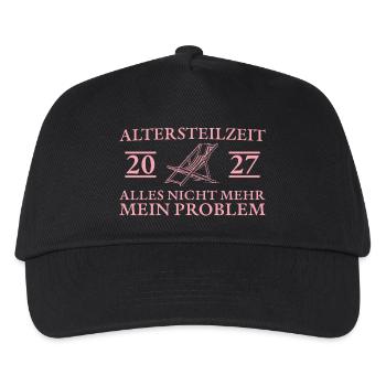 Altersteilzeit 2027 Liegestuhl Abschied Frührente - Kinder Basecap - Schwarz - Vorne