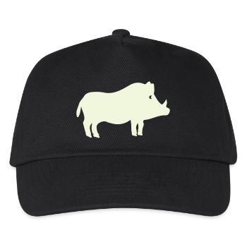 Pastell Wildschwein Silhouette - Kinder Basecap - Schwarz - Vorne