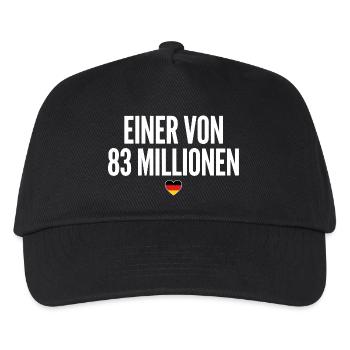 Einer Von 83 Millionen - Kinder Basecap - Schwarz - Vorne