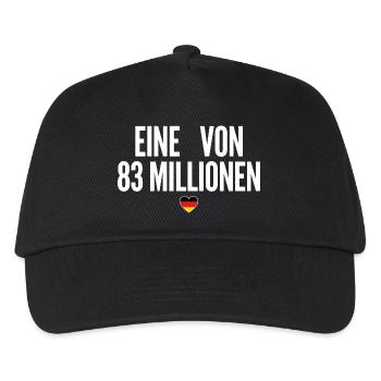 Eine von 83 Millionen - Kinder Basecap - Schwarz - Vorne