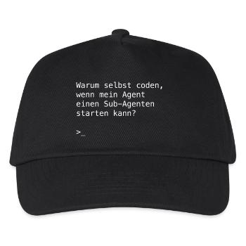 Warum selbst coden, wenn mein Agent einen Sub-Agen - Kinder Basecap - Schwarz - Vorne