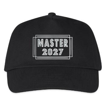 Masterstudiengang Abschluss Master 2027 - Kinder Basecap - Schwarz - Vorne