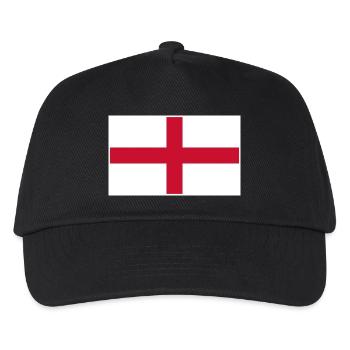 England Flag Classic Frame - Kinder Basecap - Schwarz - Vorne