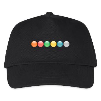 Kugeln bunt - Kinder Basecap - Schwarz - Vorne