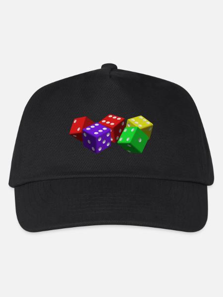 Würfel - Kinder Basecap - Schwarz