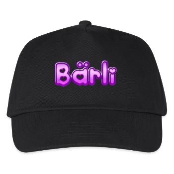 Text Bärli - Kinder Basecap - Schwarz - Vorne