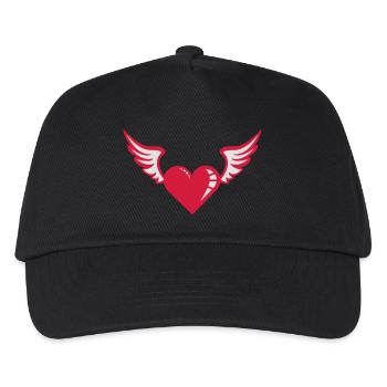 Flying Heart - Kids’ Baseball Cap - black - Front
