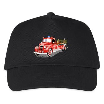 Feuerwehr - Kinder Basecap - Schwarz - Vorne