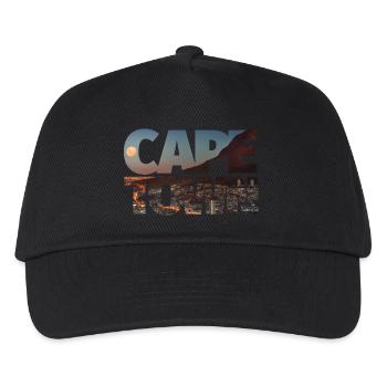 cape-town kapstadt – typo - Kinder Basecap - Schwarz - Vorne