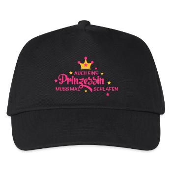 schlafen - Kinder Basecap - Schwarz - Vorne