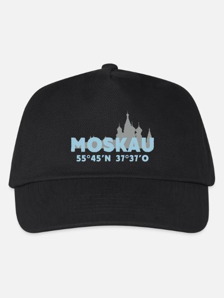 Moskau - Kinder Basecap - Schwarz