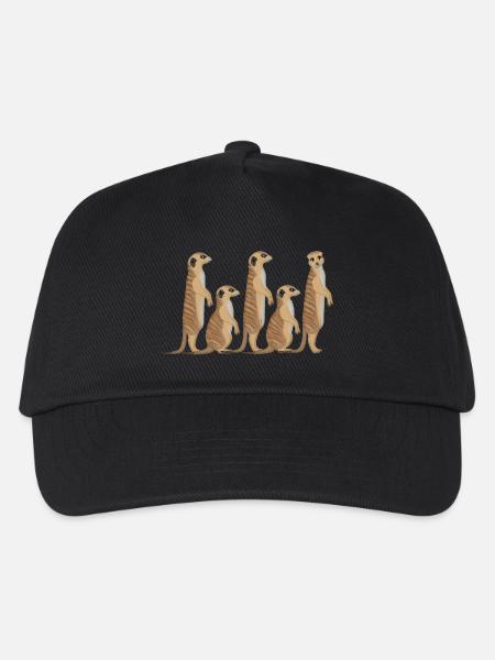 Erdmännchen Reihe - Kinder Basecap - Schwarz