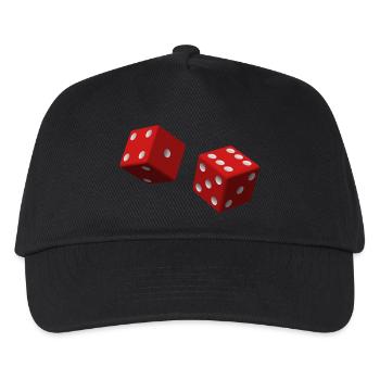 Red dice - Kids’ Baseball Cap - black - Front