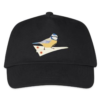 Blaumeise Papierflieger - Kinder Basecap - Schwarz - Vorne