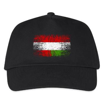Österreich Ungarn 001 AllroundDesigns - Kinder Basecap - Schwarz - Vorne