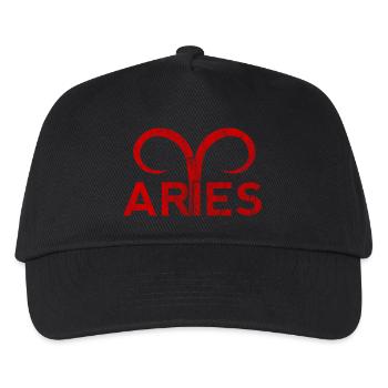 Sternzeichen Widder / Zodiac Aries - Kinder Basecap - Schwarz - Vorne