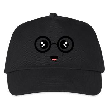 Nerdy Face - Kinder Basecap - Schwarz - Vorne