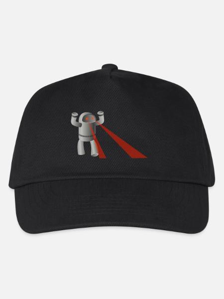 Roboter - Kinder Basecap - Schwarz