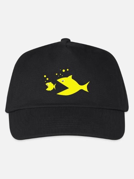 Fisch - Kinder Basecap - Schwarz