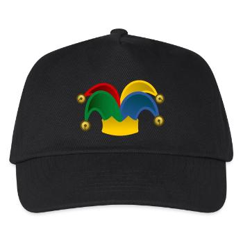 jester hat - Kids’ Baseball Cap - black - Front