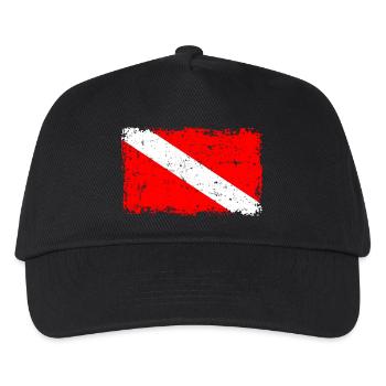 Diver Flag - Kids’ Baseball Cap - black - Front