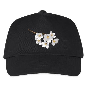 Japanische Kirschblüten weiß - Kinder Basecap - Schwarz - Vorne