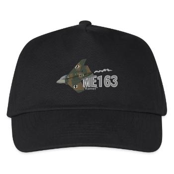 Me 163 Komet (Schreiben) - Kinder Basecap - Schwarz - Vorne