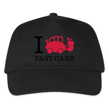 I Love fast cars - Kinder Basecap - Schwarz - Vorne