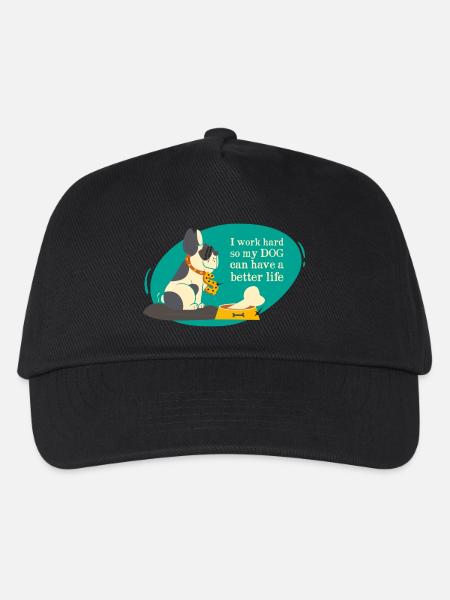 Hund - Kinder Basecap - Schwarz