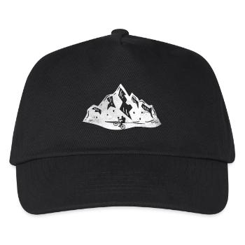 Mountain biking gift mountain biker mountain - Kids’ Baseball Cap - black - Front