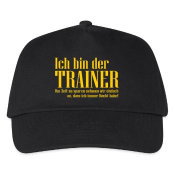 Trainer - Kinder Basecap - Schwarz - Vorne