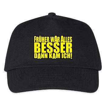 everything was better - Kids’ Baseball Cap - black - Front