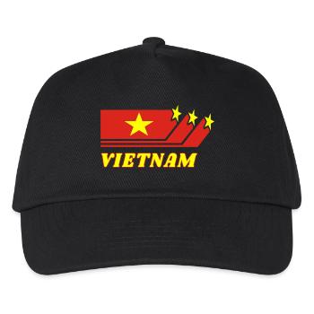 Vietnam Südostasien Asien Flagge Geschenk - Kinder Basecap - Schwarz - Vorne