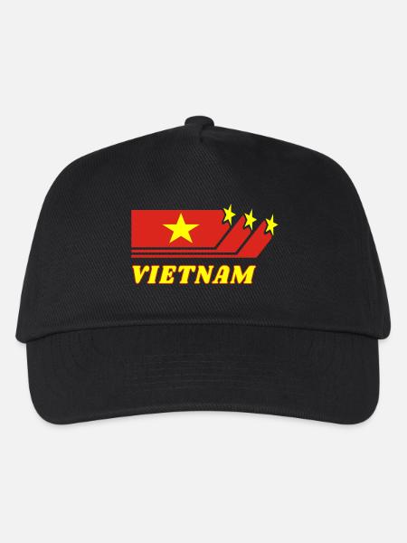Vietnam Südostasien Asien Flagge Geschenk - Kinder Basecap - Schwarz