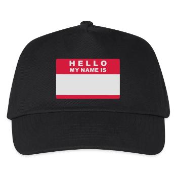 Hello my name is - Kinder Basecap - Schwarz - Vorne