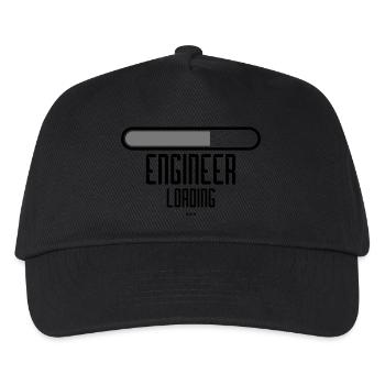 loading loading loading engineer please wait wait - Kids’ Baseball Cap - black - Front