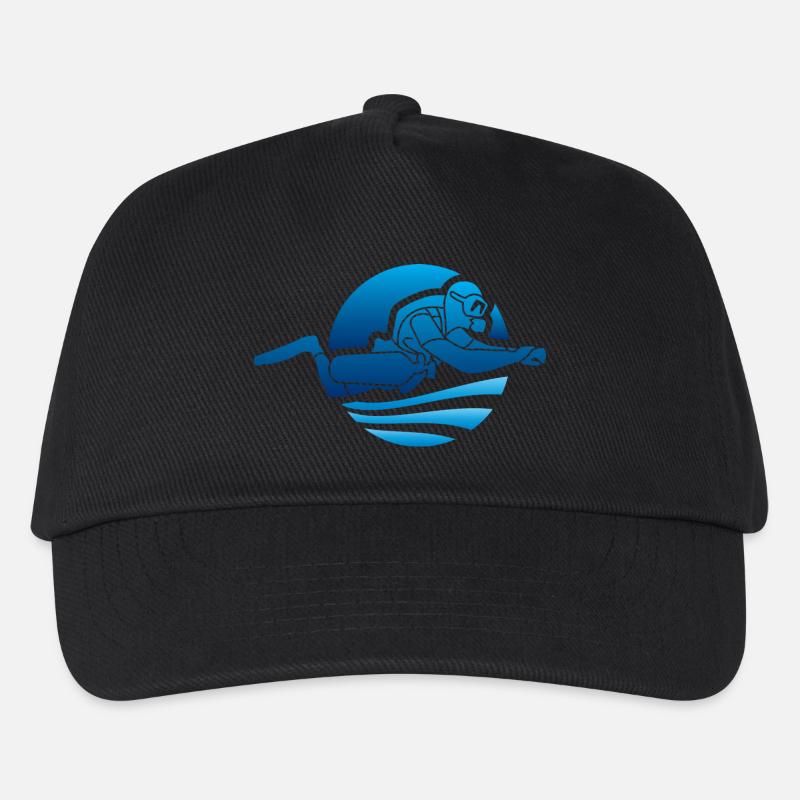 Sidemount-Forum Logo blau - Kinder Basecap - Schwarz