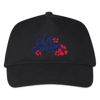 let the sunshine in - Kids’ Baseball Cap - black - Front