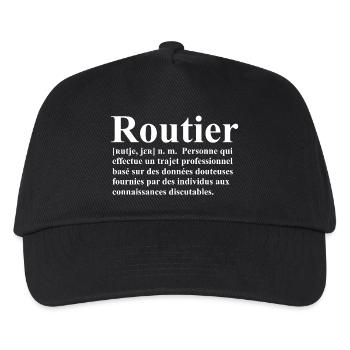Routier Définition - Casquette de baseball Enfant - noir - Devant