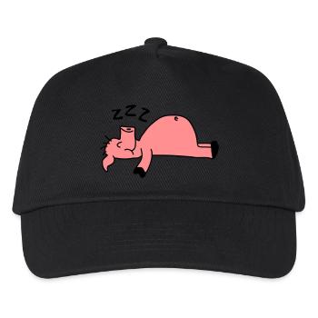 Sleeping Pig - Kinder Basecap - Schwarz - Vorne