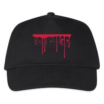 Blood drops underlined line - Kids’ Baseball Cap - black - Front