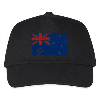 Australien - Down Under - Vintage Look - Kinder Basecap - Schwarz - Vorne