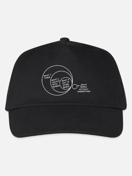 what i think, what people understand kommunikation - Kinder Basecap - Schwarz