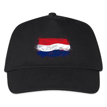 Holland Flag - Kinder Basecap - Schwarz - Vorne