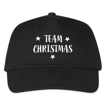 Team Christmas Weihnachten Stern Weihnachtsmarkt - Kinder Basecap - Schwarz - Vorne