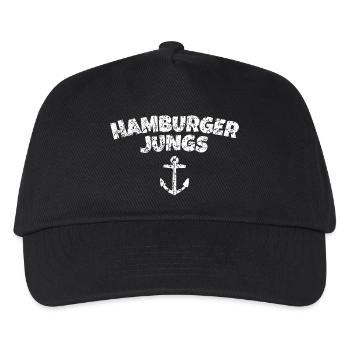 Hamburger Jungs aus Hamburg - Kinder Basecap - Schwarz - Vorne