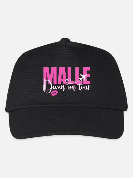 Mallorca Sprüche Malle Diven On Tour Urlaub Party - Kinder Basecap - Schwarz