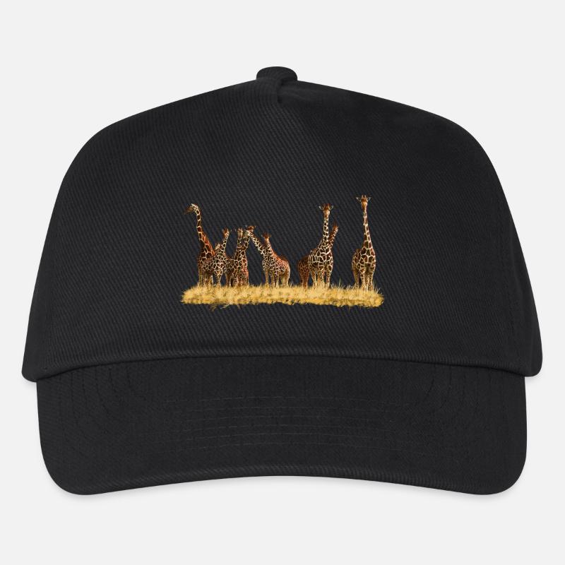 Giraffen - Kinder Basecap - Schwarz